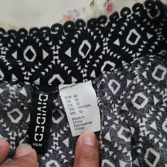 H&M Dark Gray Crocheted Sundress with White Stripes - Picture 2 of 7